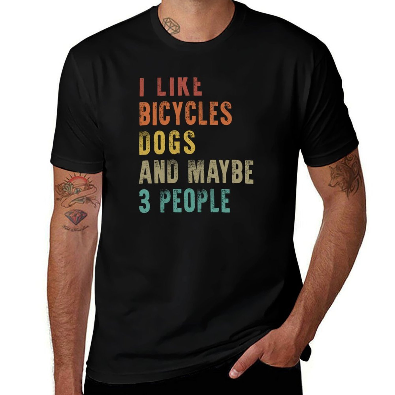 Cycling Quote - ฉันชอบจักรยานและสุนัข การปั่นจักรยานที่สนุกสนาน เสื้อยืดลายคำคมนักปั่น เสื้อยืดดีไซเนอร์