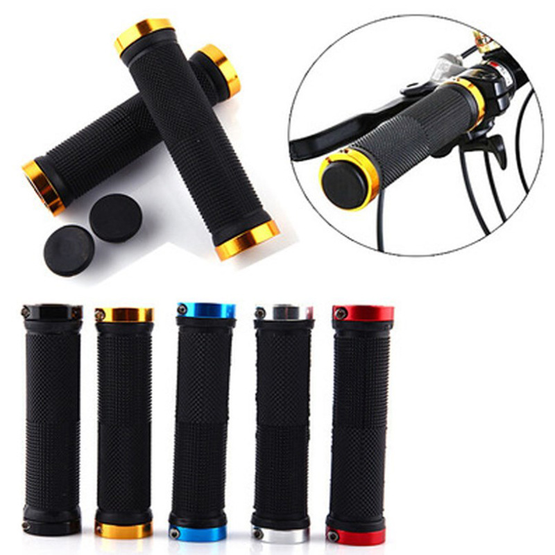 Commuter Bike Lock - ปลอกแฮนด์จักรยาน BMX ปลอกแฮนด์จักรยานยางล็อคสองด้าน ปลอกแฮนด์จักรยานเสือภูเขา MTB ปลอกแฮนด์จักรยานกันลื่น