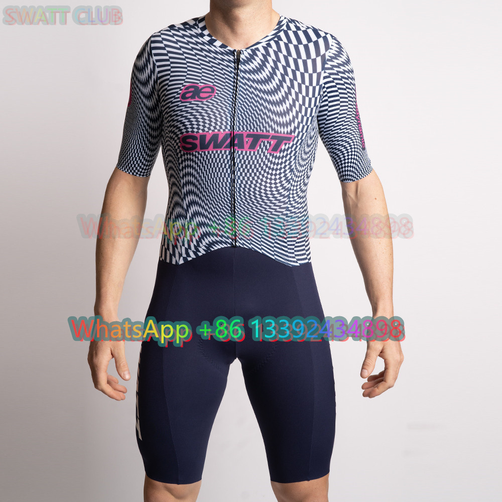 Cycling Community - SWATT CLUB บอดี้สูทสำหรับผู้ชาย, จั๊มสูทแห้งเร็วสำหรับปั่นจักรยานเสือภูเขาอุปกรณ์ปั่นจักรยานโมโนซิสโมโฮมเบรส