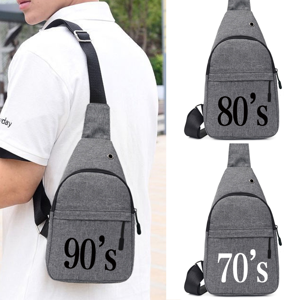 Cycling Commuter Bag - กระเป๋าคาดหน้าอกผู้ชายแบบสะพายไหล่เดียว สำหรับปั่นจักรยาน ทำงาน เดินทาง กระเป๋าแฟชั่นลายพิมพ์ ใส่ของจุกจิก