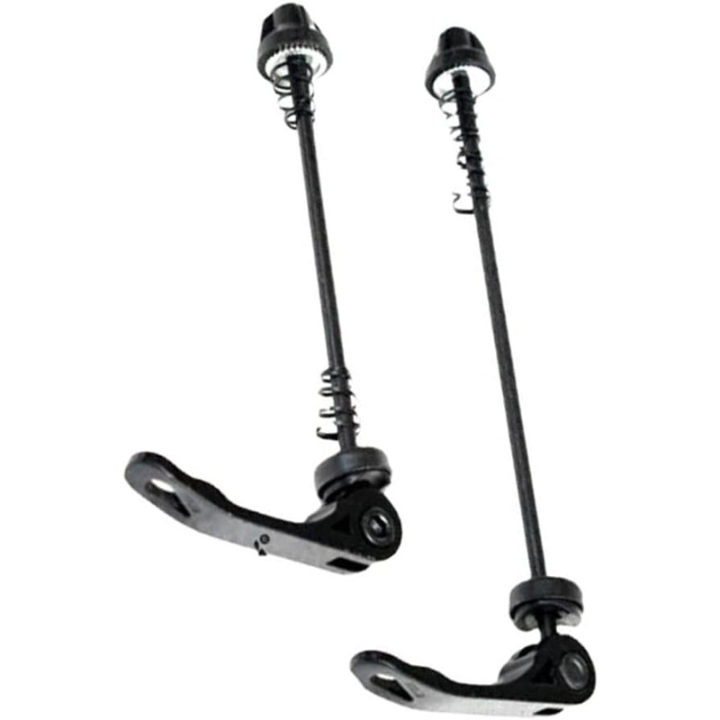 Dynamo Hub Front - ชุดแกนปลดเร็วสำหรับล้อหน้าและล้อหลัง 1 คู่ พร้อมคลิปหนีบและก้านโยก สำหรับจักรยานเสือหมอบและจักรยานเสือภูเขา