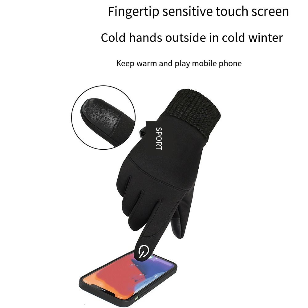 Waterproof Cycling Commute - ถุงมือหน้าจอสัมผัสสำหรับฤดูใบไม้ร่วงและฤดูหนาว ถุงมือกันลม กันน้ำ สำหรับเดินทาง ถุงมือแบบเต็มนิ้ว ถุงมือกันหนาว