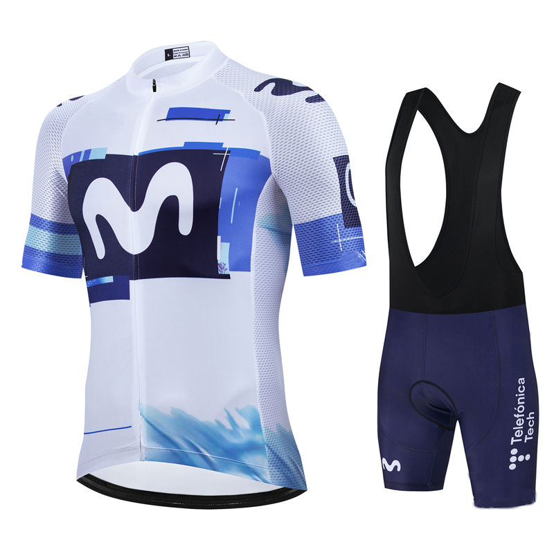 Cycling Community - Movistar ทีม Pro ฤดูร้อนชุดขี่จักรยาน Jersey Men's