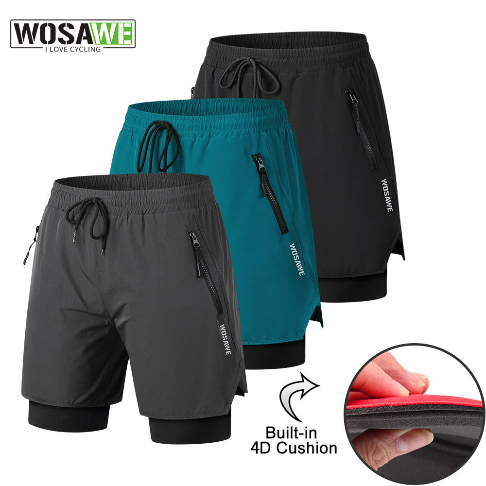 Cycling Commuter Pants - WOSAWE MTB กางเกงขาสั้นฤดูร้อนกางเกงขาสั้นผู้ชาย 2 ใน 1