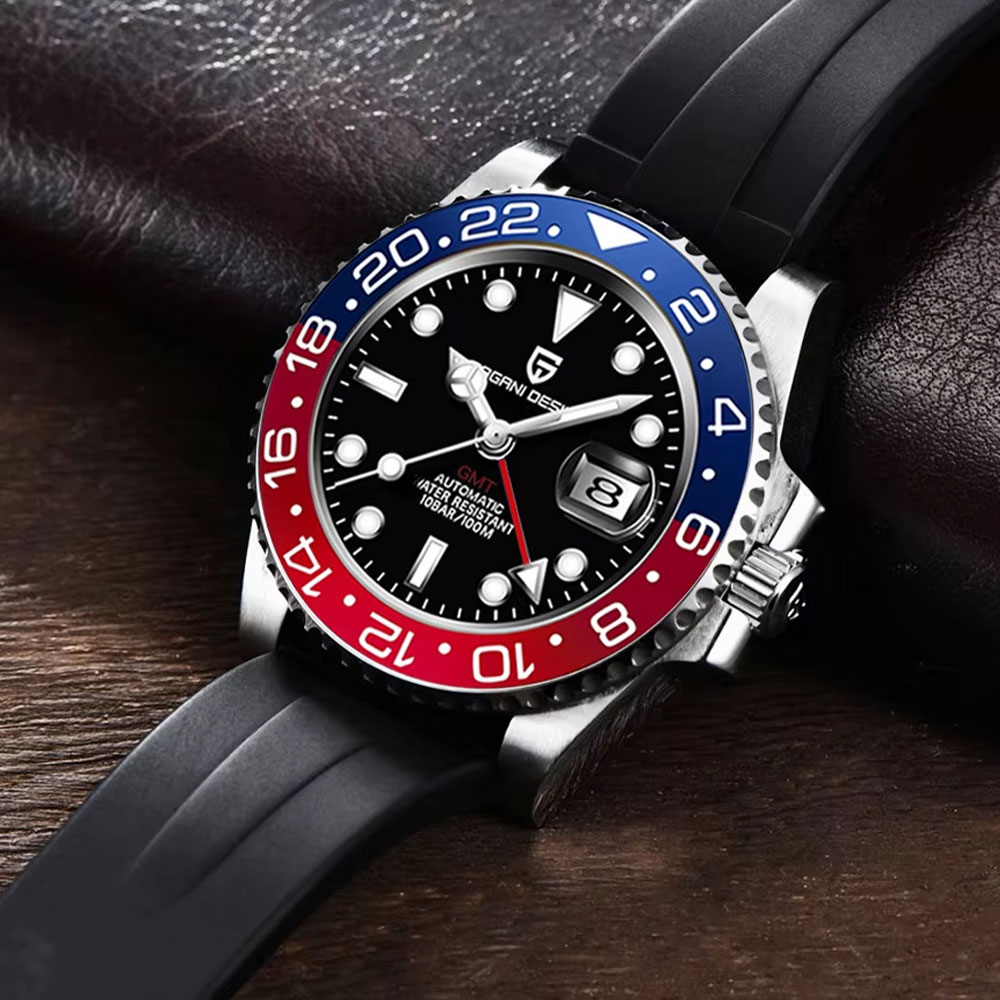 40 มม. PAGANI DESIGN GMT นาฬิก - Cycling Zones บทวิจารณ์และราคา