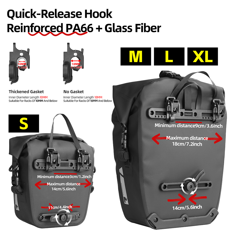 กระเป๋าจักรยาน Rhinowalk ขนาด  - Cycling Commuter Bag บทวิจารณ์และราคา