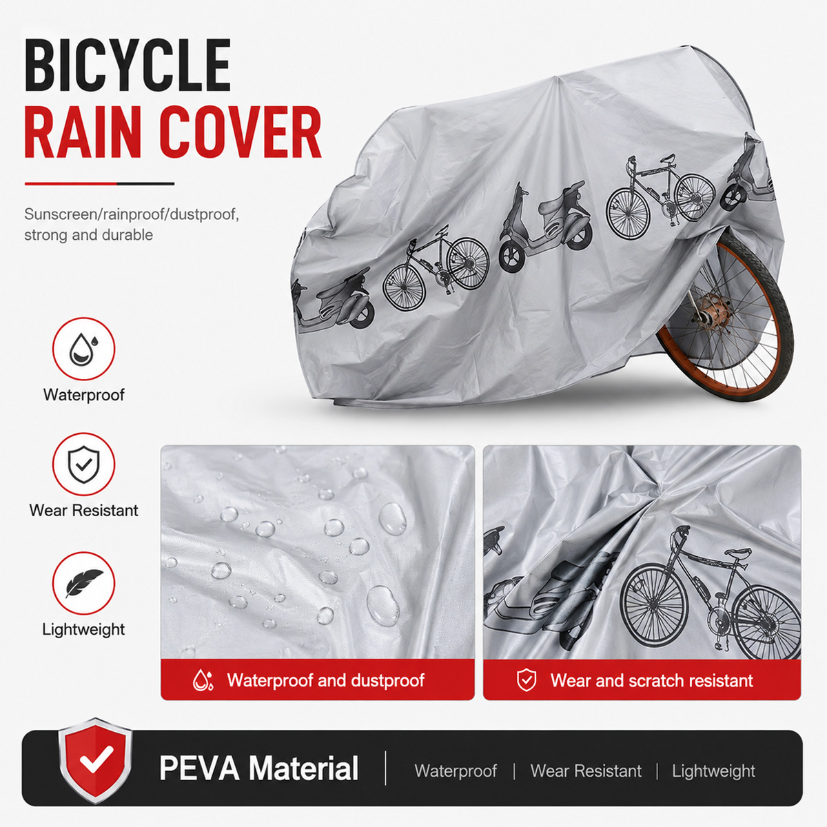 PINMOAP ผ้าคลุมจักรยานกันฝนอเน - Cycling Commuter Bag บทวิจารณ์และราคา