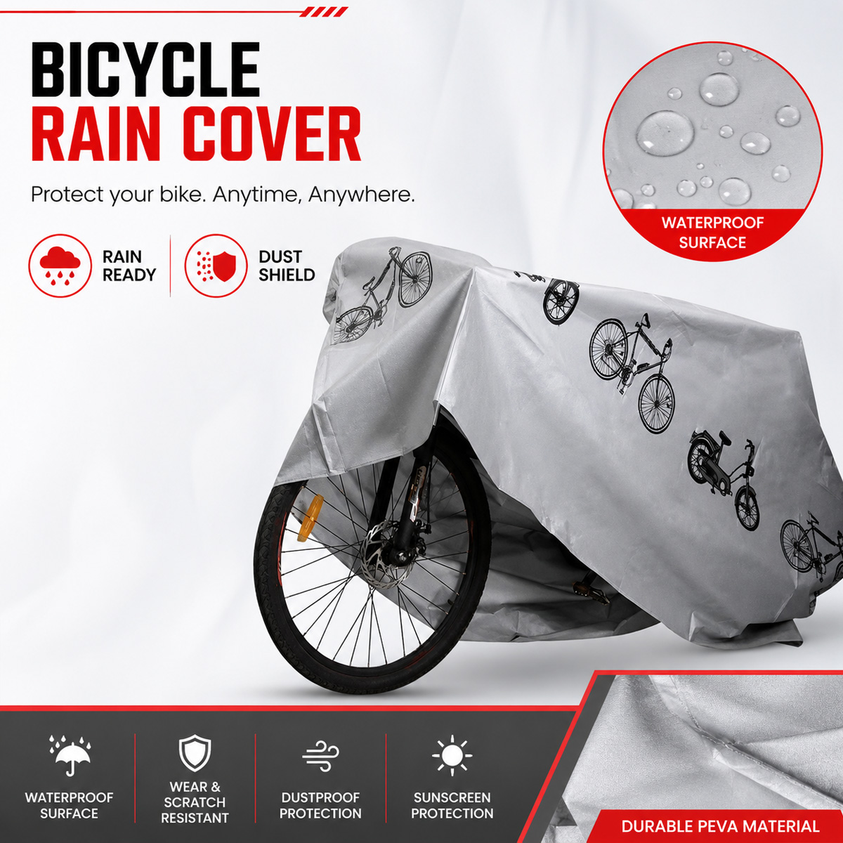 PINMOAP ผ้าคลุมจักรยานกันฝนอเน - Cycling Commuter Bag บทวิจารณ์และราคา